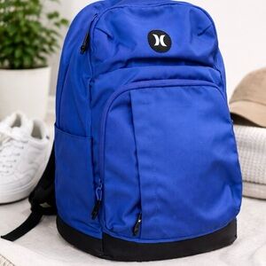 Hurley Royal Blue Men's Backpack with Front Pocket — Good as new!